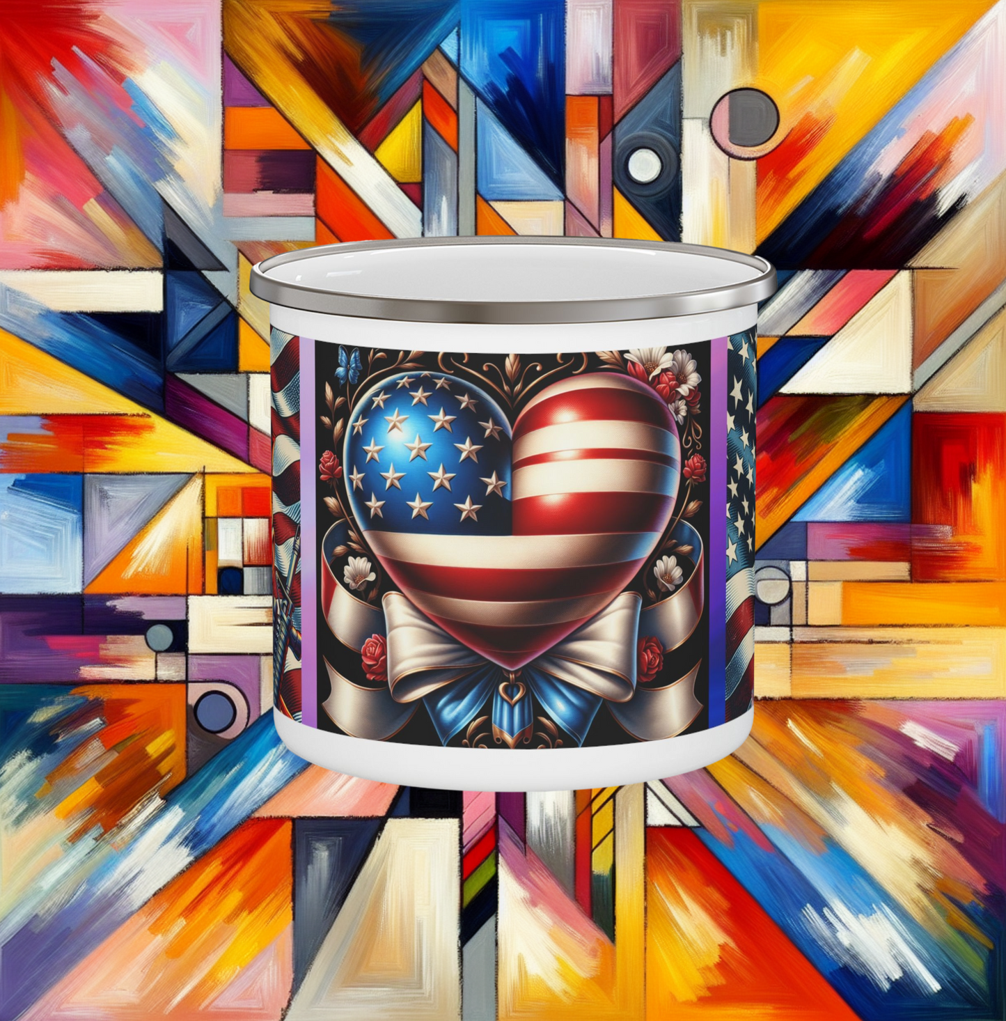 4th of July Enamel Mug