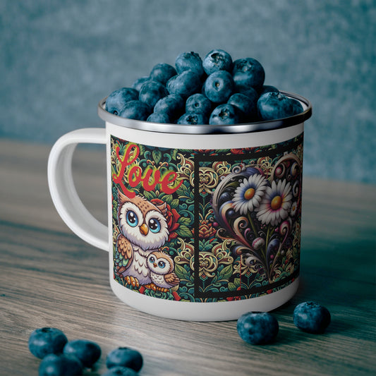 Enamel Mug - Owls Love Camping Mug