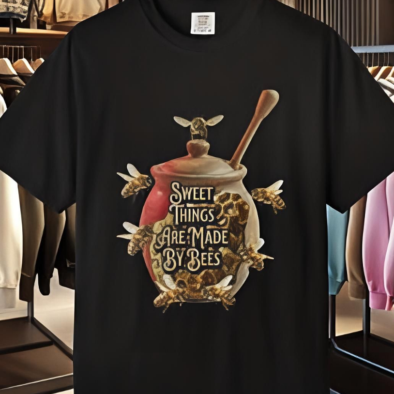 Bee Honey T-Shirt — "Sweet Things Are Made By Bees" Graphic Tee