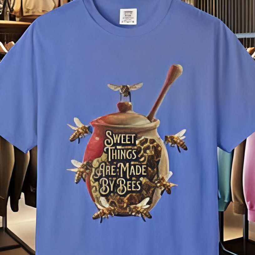 Bee Honey T-Shirt — "Sweet Things Are Made By Bees" Graphic Tee