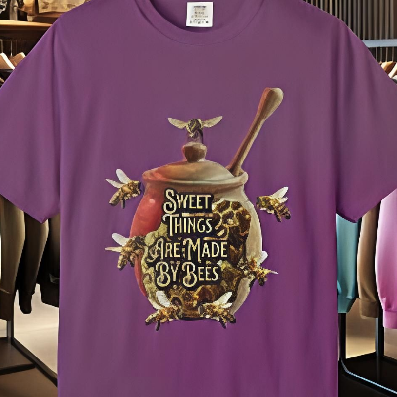Bee Honey T-Shirt — "Sweet Things Are Made By Bees" Graphic Tee
