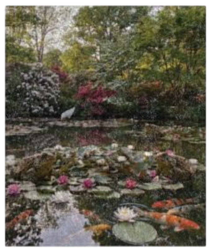 The Pond - Crushed Velvet Blanket — Koi Pond Waterlilies Throw
