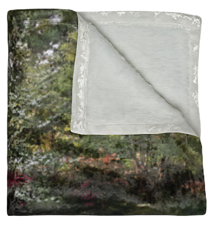 The Pond - Crushed Velvet Blanket — Koi Pond Waterlilies Throw