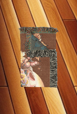 Cowgirl & Horse Woven Blanket – Boho Western Tapestry Throw