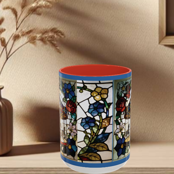 Stained Glass Carousel Accent Coffee Mug (11/15oz)