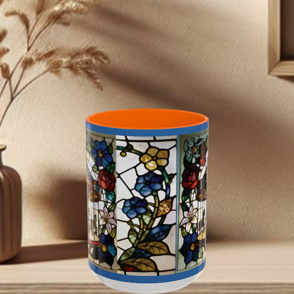 Stained Glass Carousel Accent Coffee Mug (11/15oz)