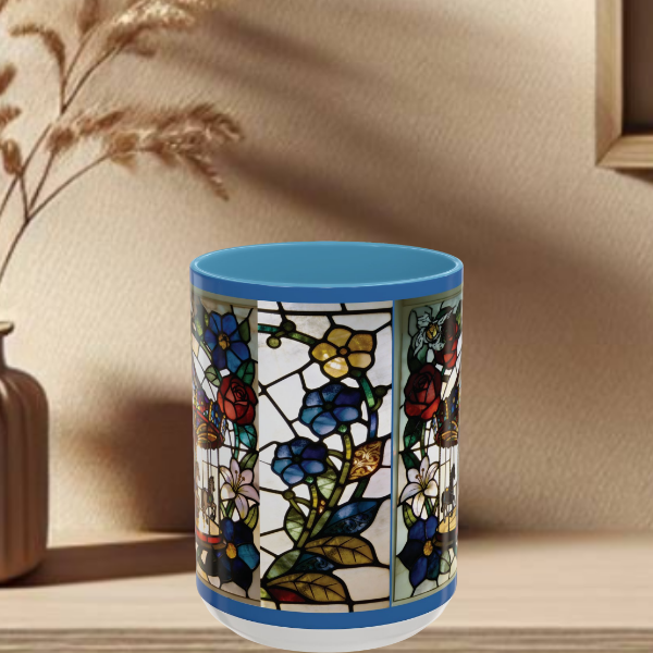 Stained Glass Carousel Accent Coffee Mug (11/15oz)