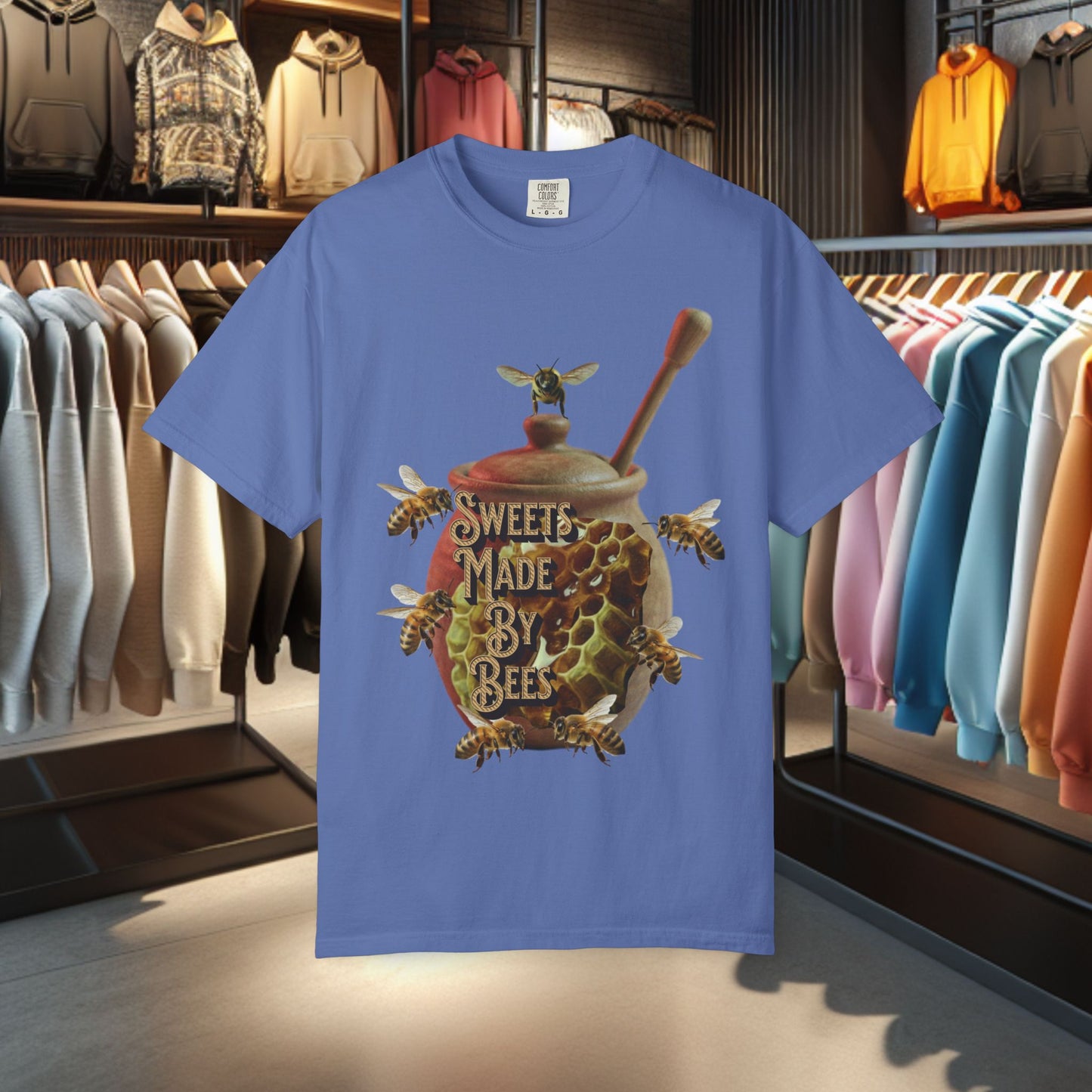 Honey Bees Graphic T-Shirt — “Sweets Made By Bees” / Oh Honey Honey Design