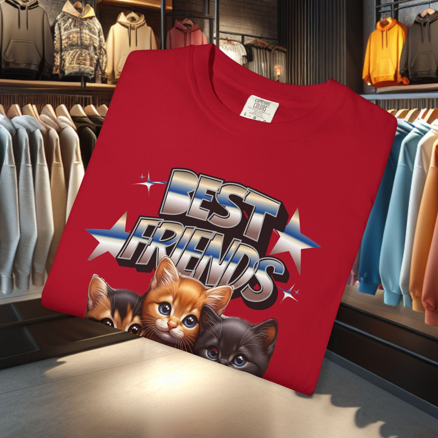 Best Friends Cat Graphic T-shirt for Cat Lovers