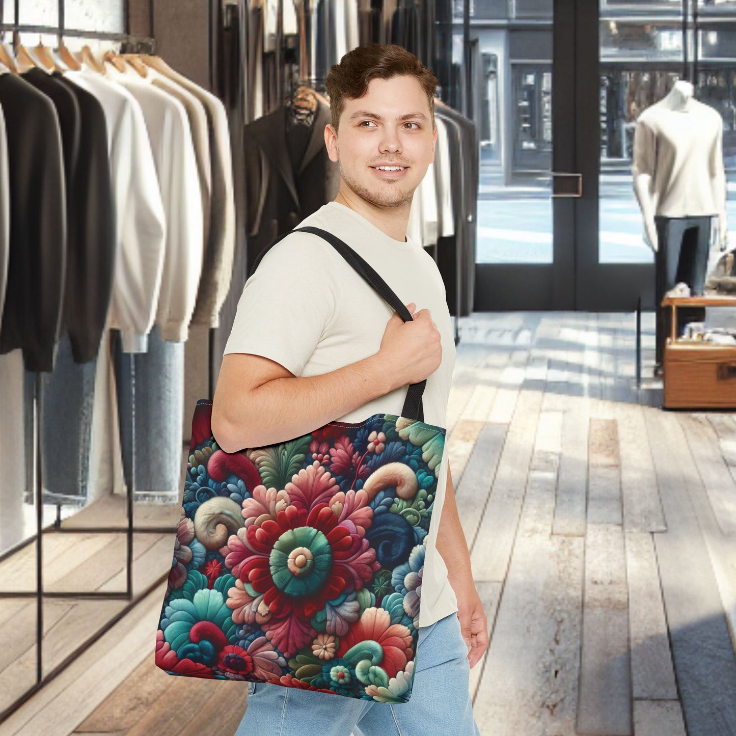 Beautiful Flower Tote Bag — Floral All-Over Print Tote