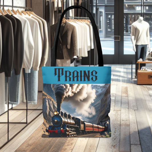 Tote Bag- Trains -Tote Bag (AOP)