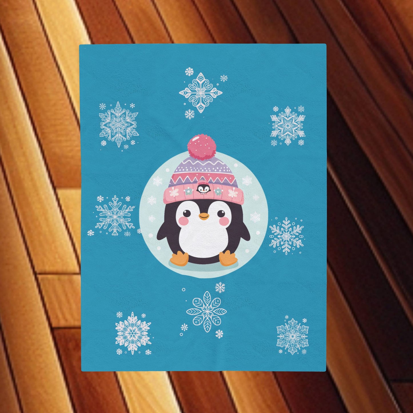 Penguin Friend - Velveteen Plush Blanket