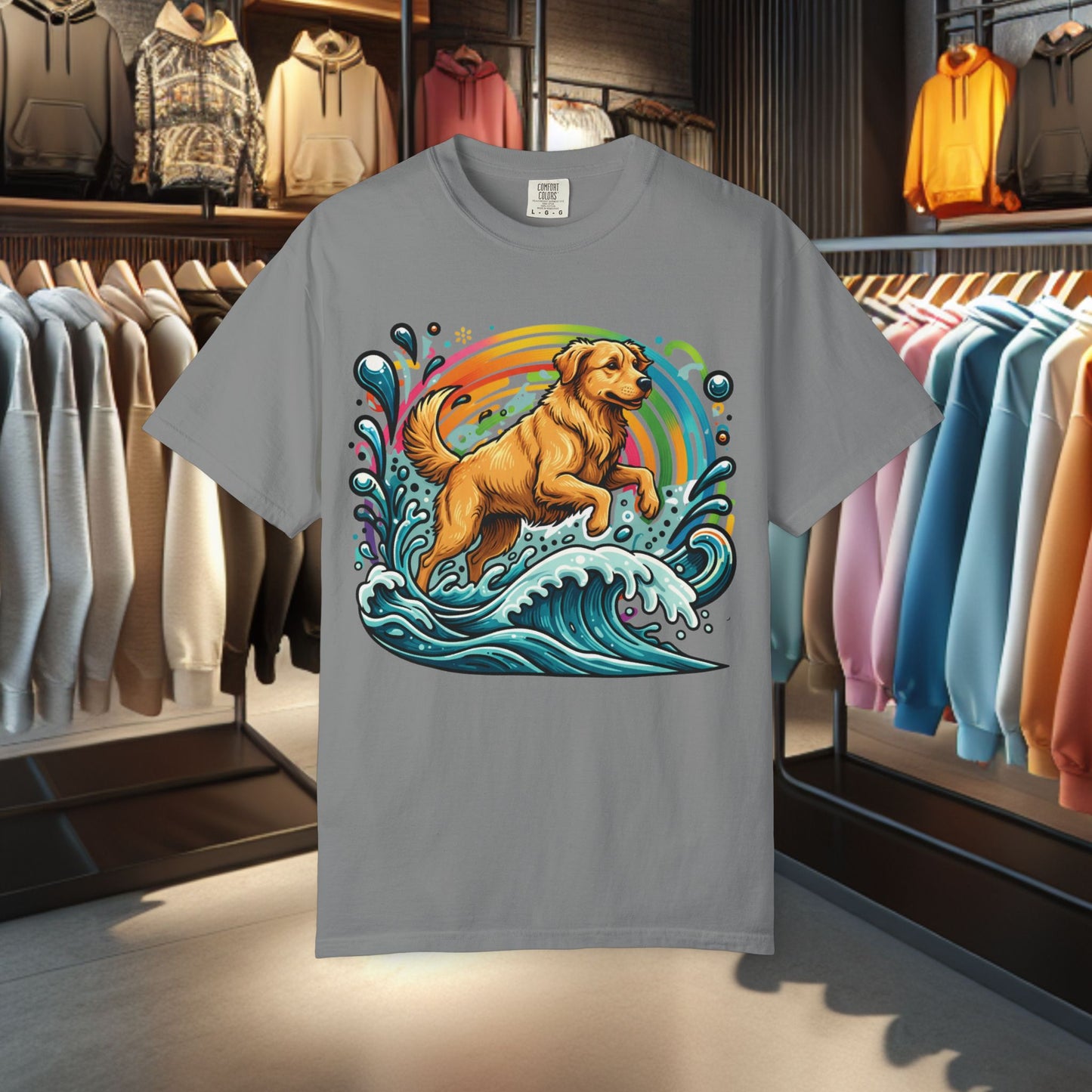 Golden Retriever in the water T-Shirt — Golden Retriever Graphic Tee