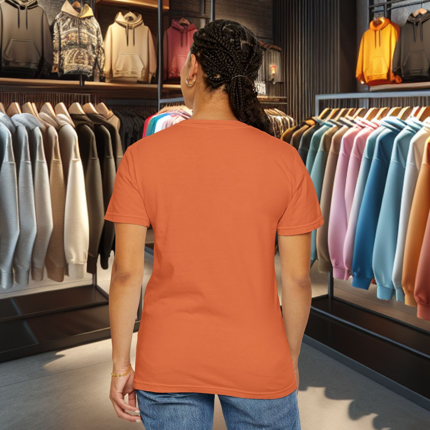 Bright Colorful Patchwork Butterfly T-Shirt — pho Patchwork Garment-Dyed Top