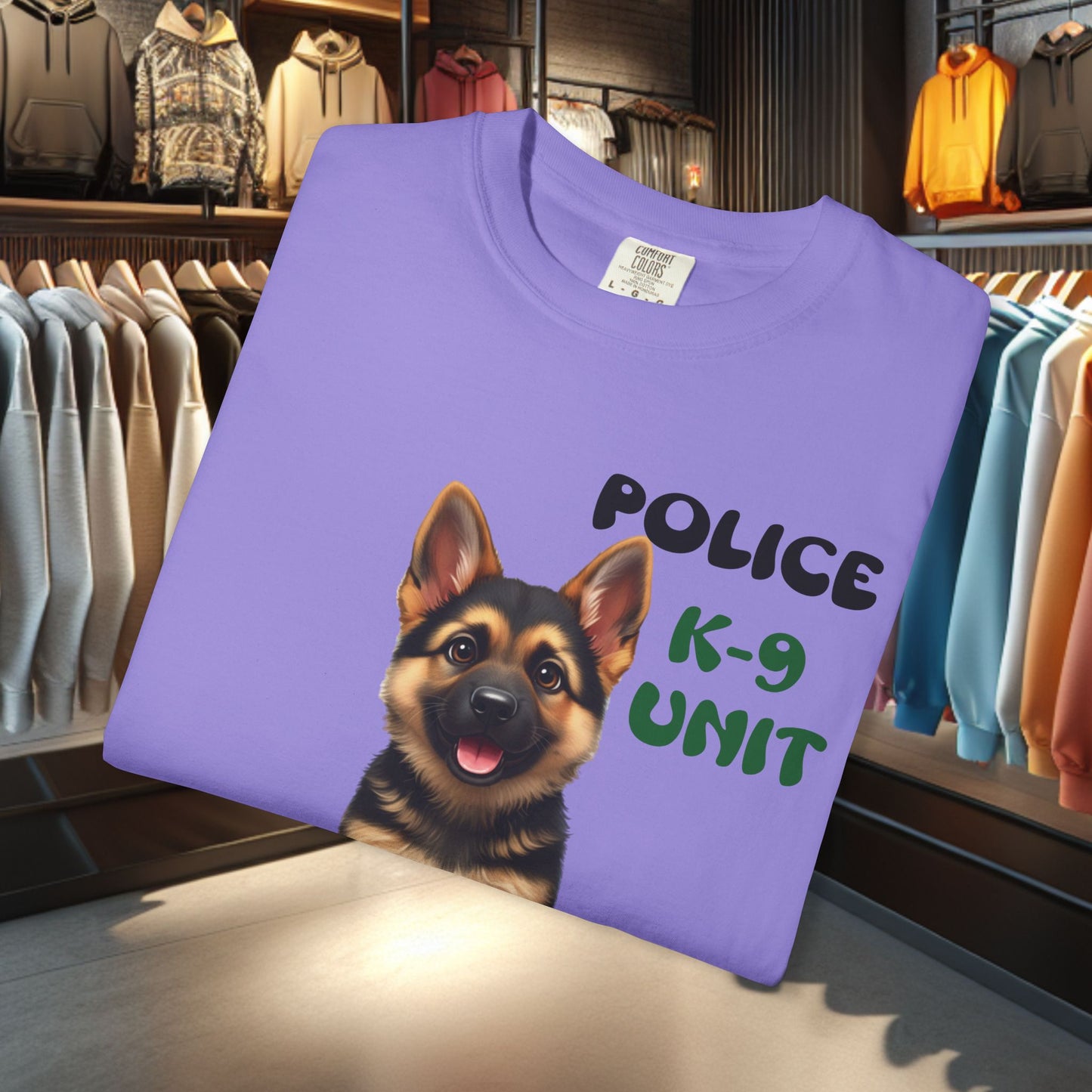 K-9 Training German Shepherd Puppy Tee — Garment-Dyed T-Shirt