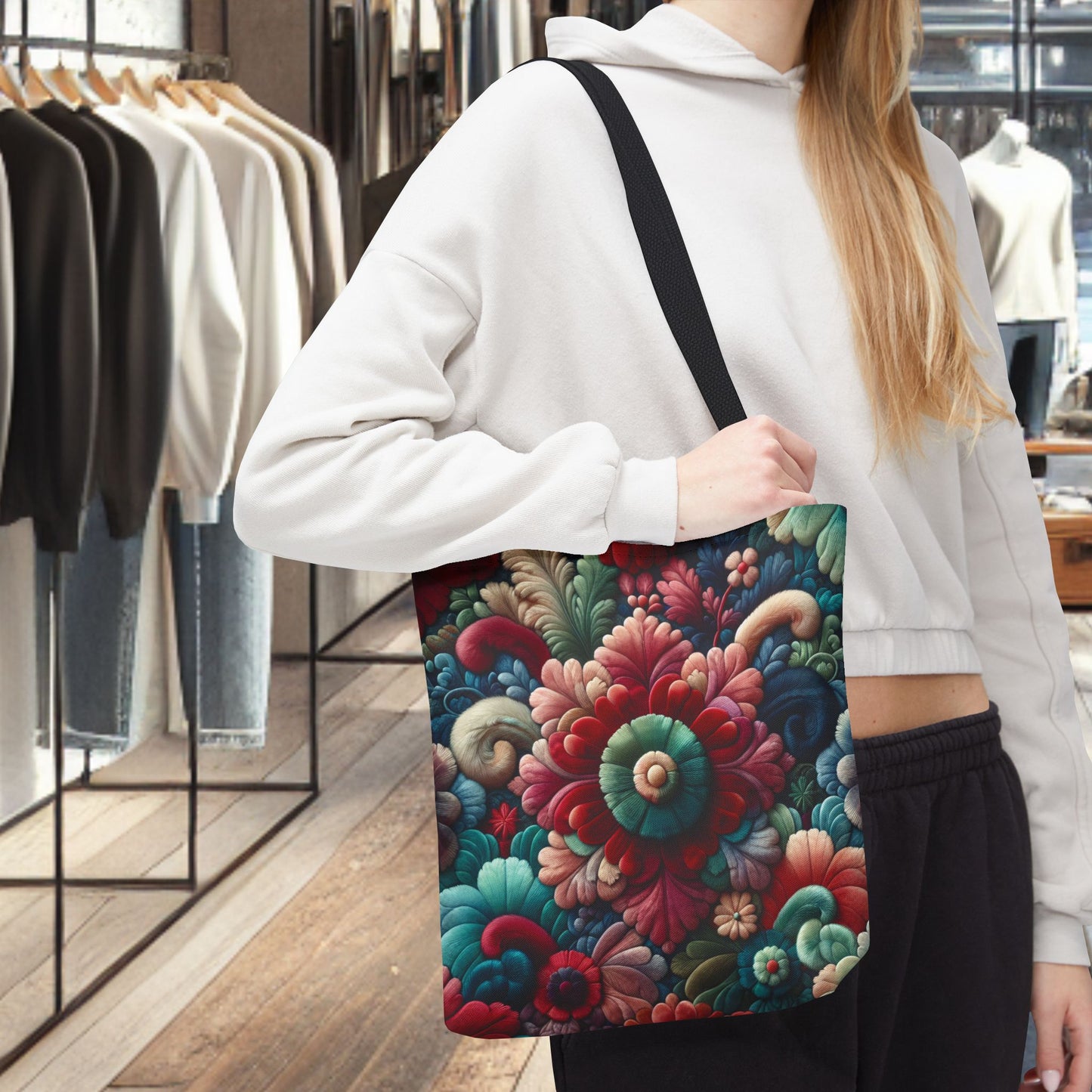 Beautiful Flower Tote Bag — Floral All-Over Print Tote