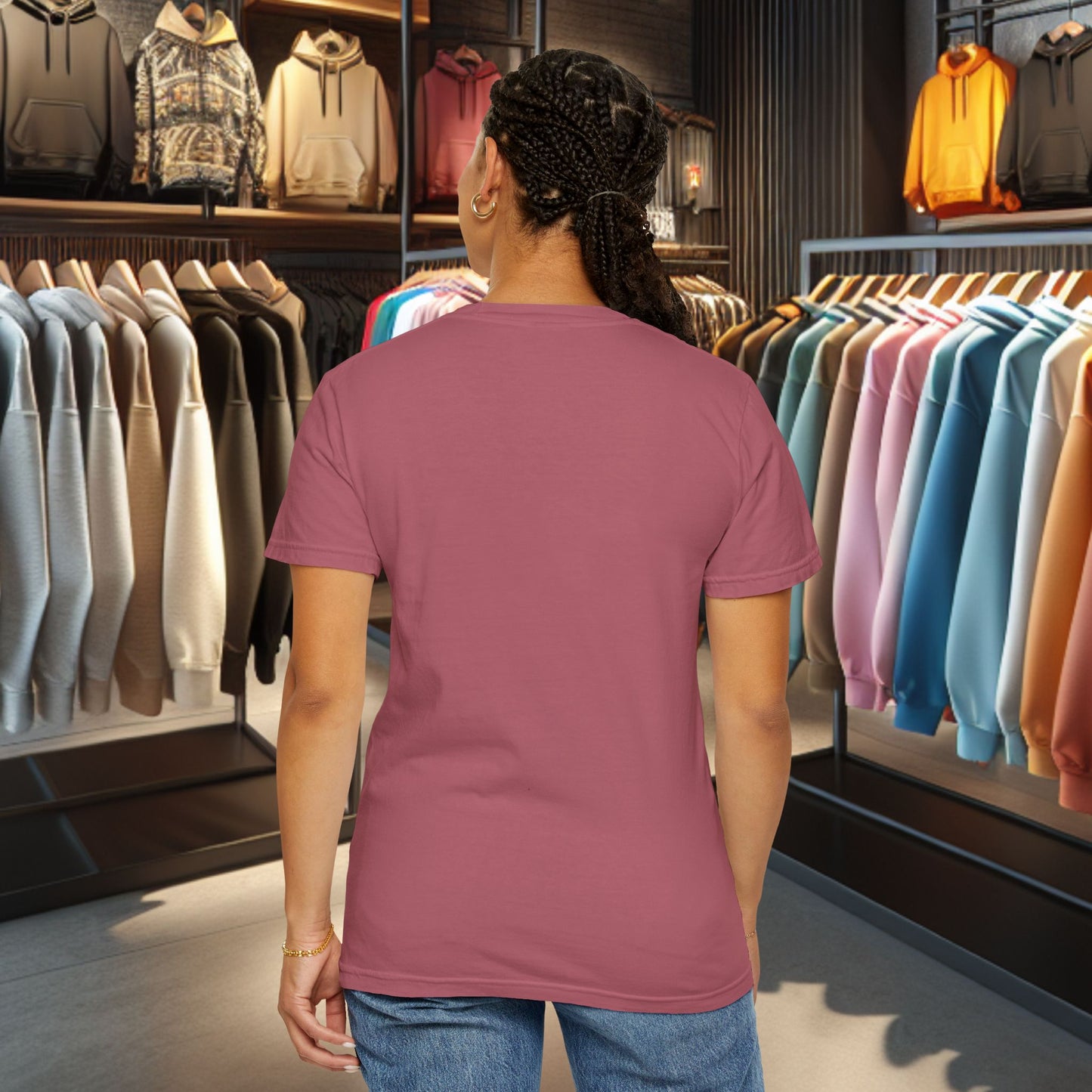 Patchwork Hot Rod T-Shirt — "pho" Patchwork Garment-Dyed