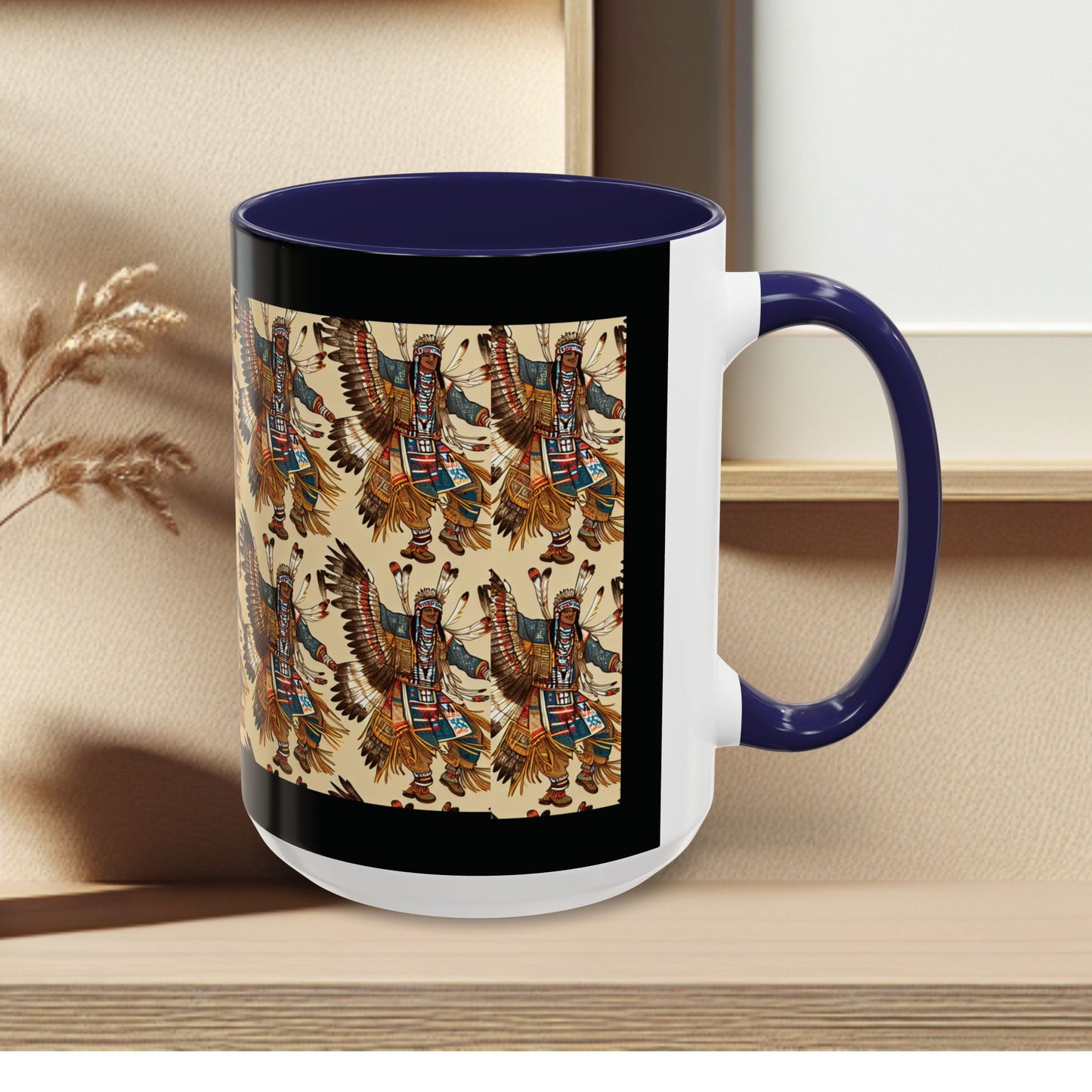 Mug- American Native Dancers Accent Coffee Mug (11, 15oz)