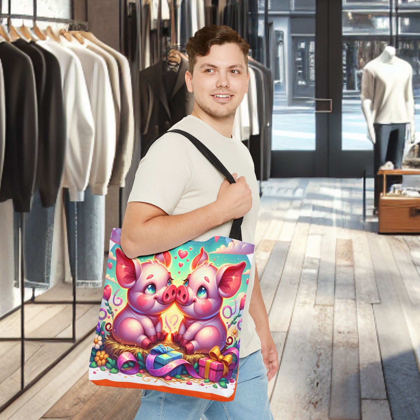 Pig Tote Bag - Perfect for Animal Lovers and Gift Giving