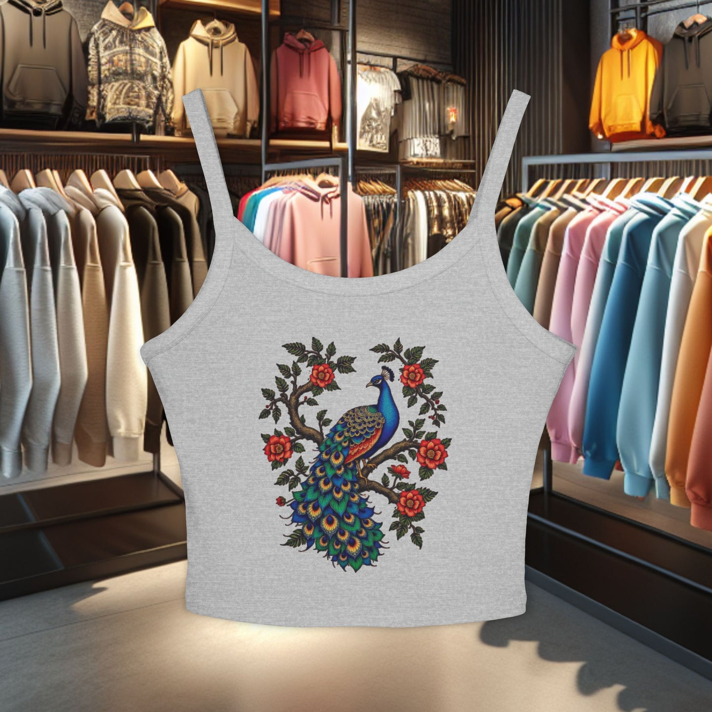 Floral Peacock Tank Top