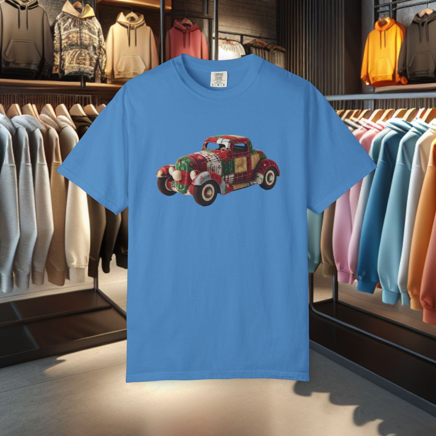 Patchwork Hot Rod T-Shirt — "pho" Patchwork Garment-Dyed