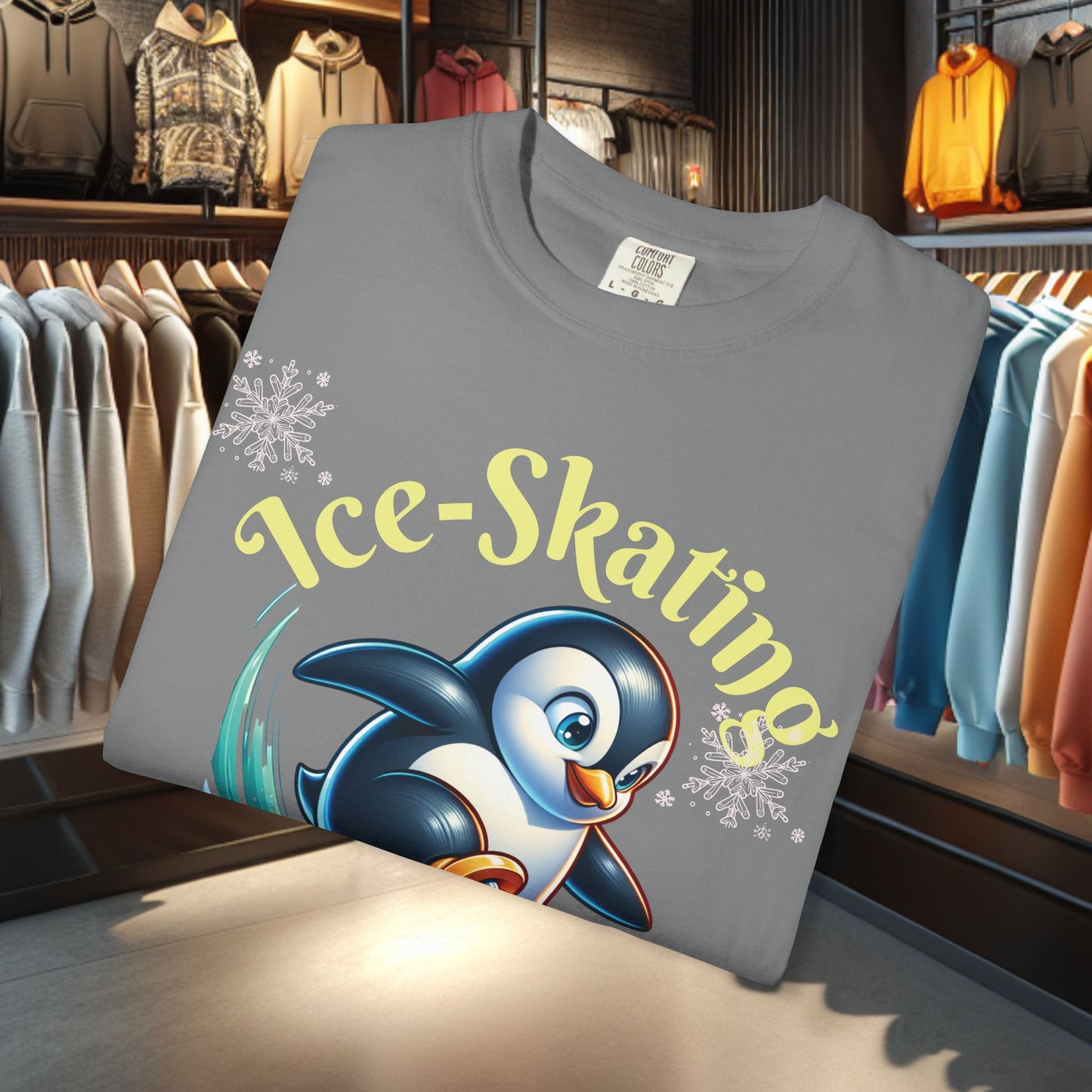 Ice-Skating Penguin T-shirt - Holidays Festive Top
