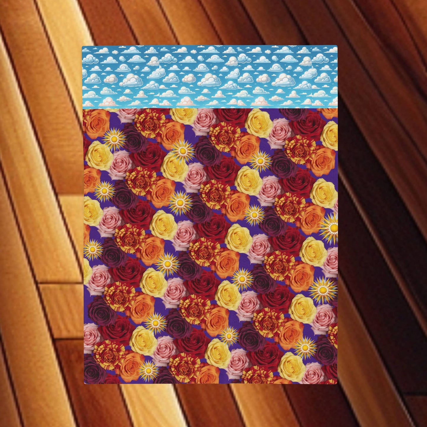 Roses Velveteen Plush Blanket — Soft Floral Rose Throw