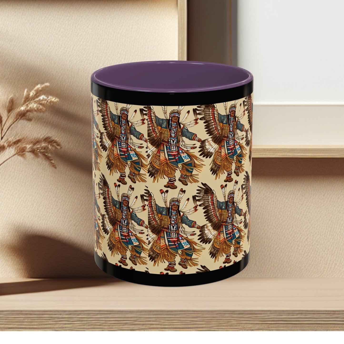 Mug- American Native Dancers Accent Coffee Mug (11, 15oz)