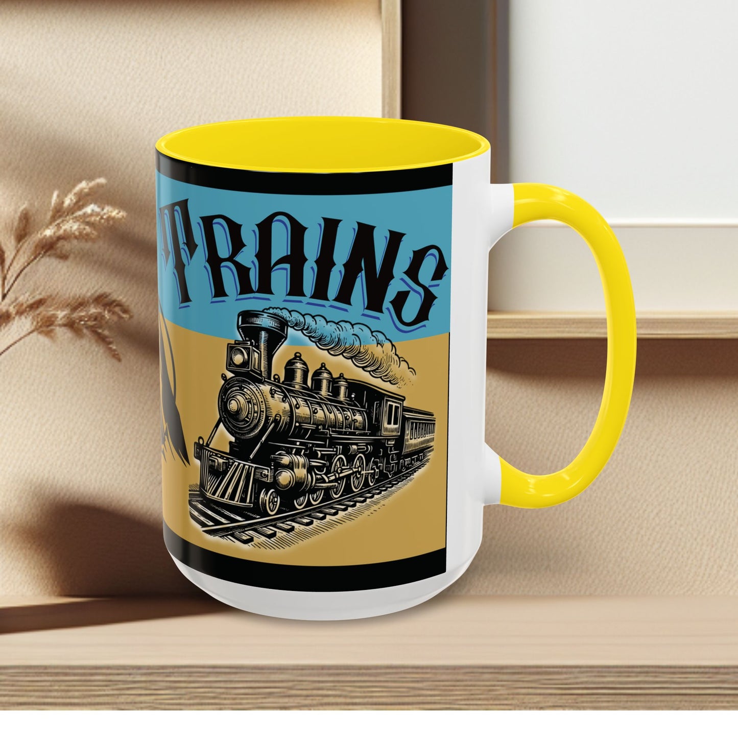 Mug-Trains Accent Coffee Mug