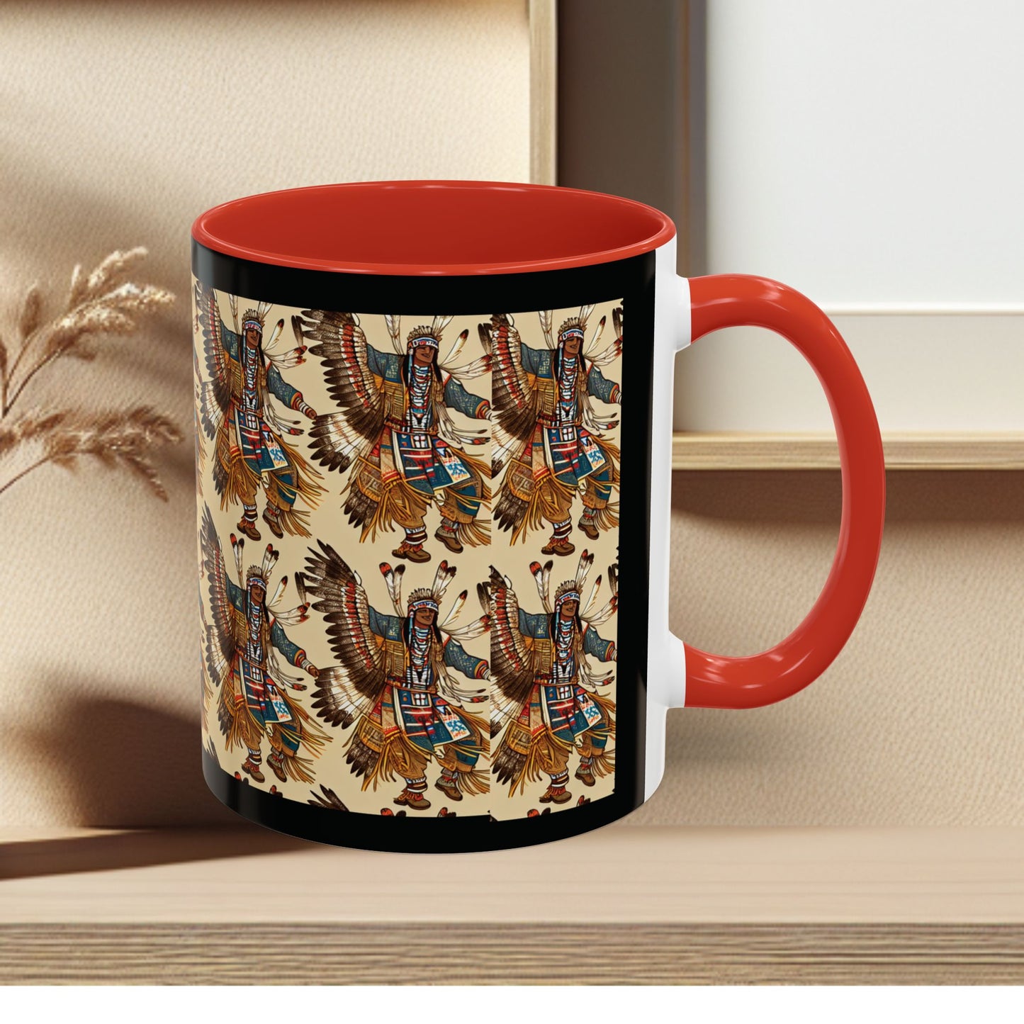 Mug- American Native Dancers Accent Coffee Mug (11, 15oz)