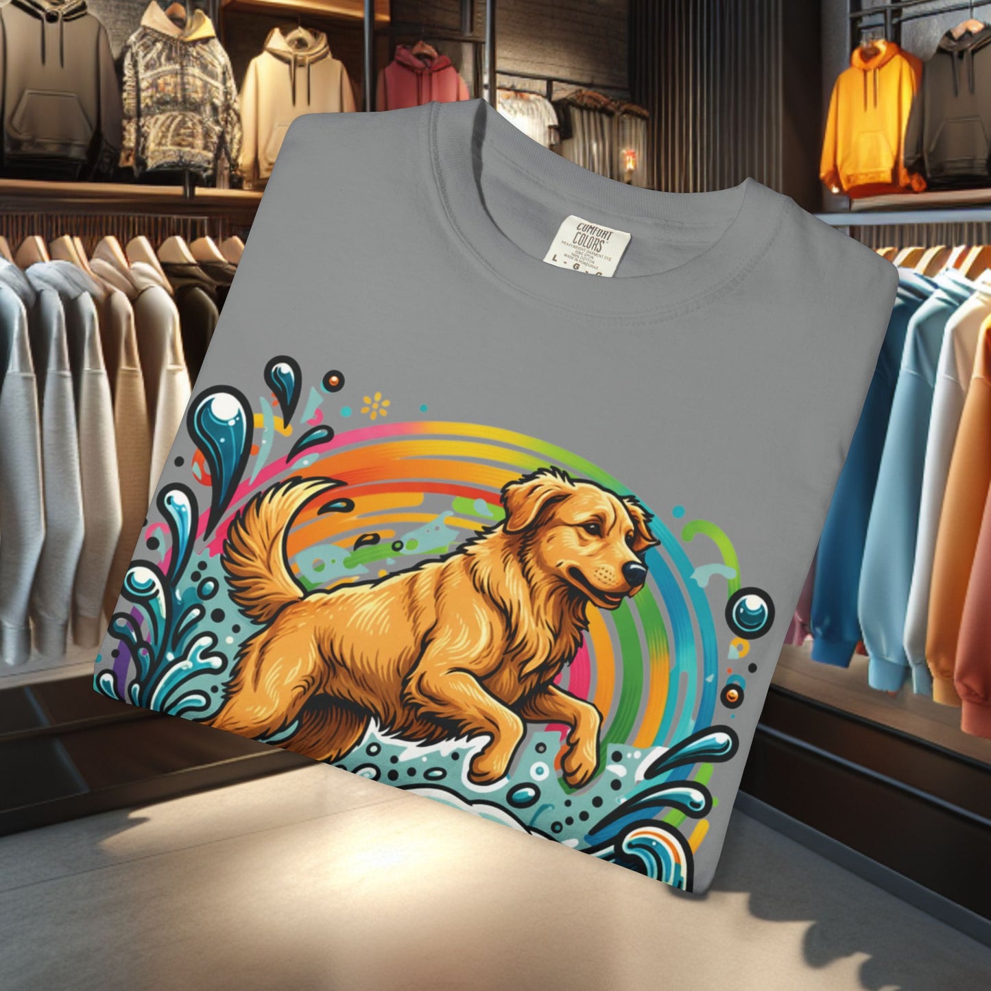 Golden Retriever in the water T-Shirt — Golden Retriever Graphic Tee