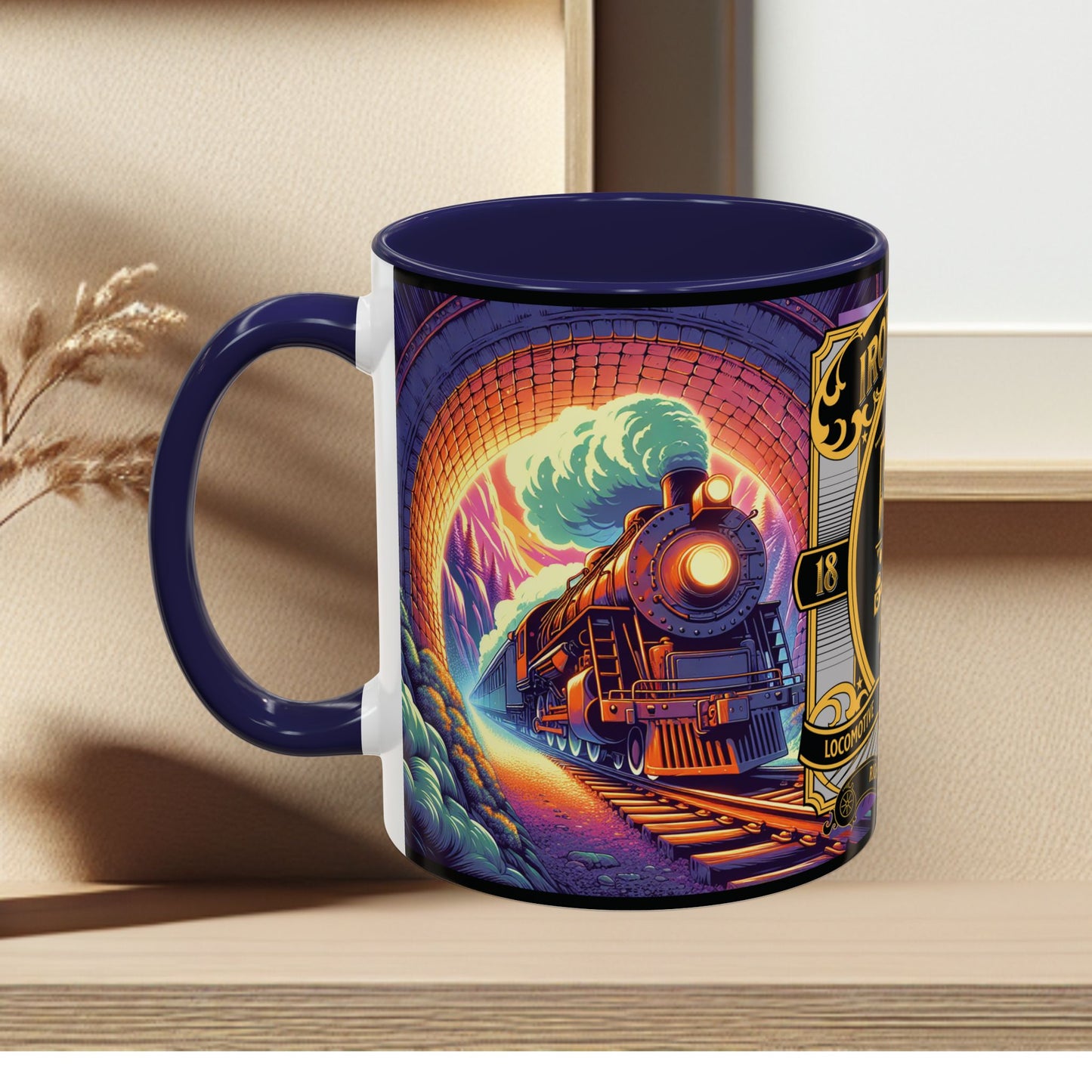 Mug- Steam Engine Iron Horse Accent Coffee Mug (11oz)