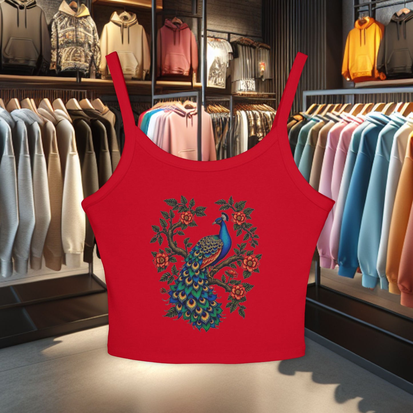 Floral Peacock Tank Top