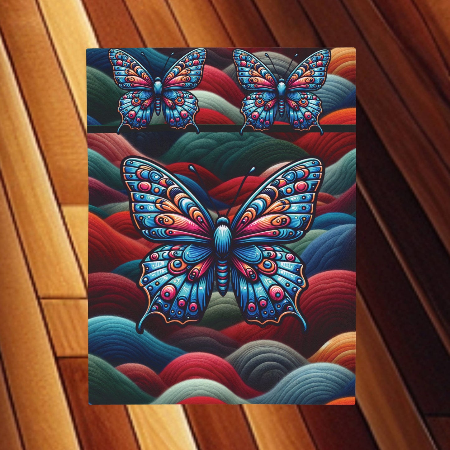 Blue Butterfly Velveteen Plush Blanket – Cozy Blue Butterfly Throw