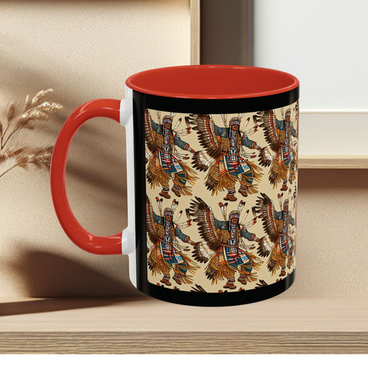 Mug- American Native Dancers Accent Coffee Mug (11, 15oz)