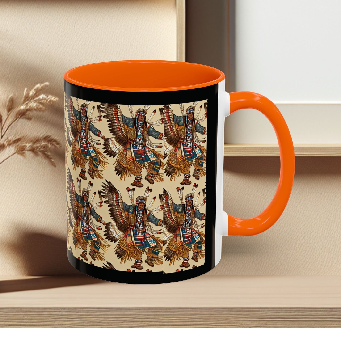 Mug- American Native Dancers Accent Coffee Mug (11, 15oz)