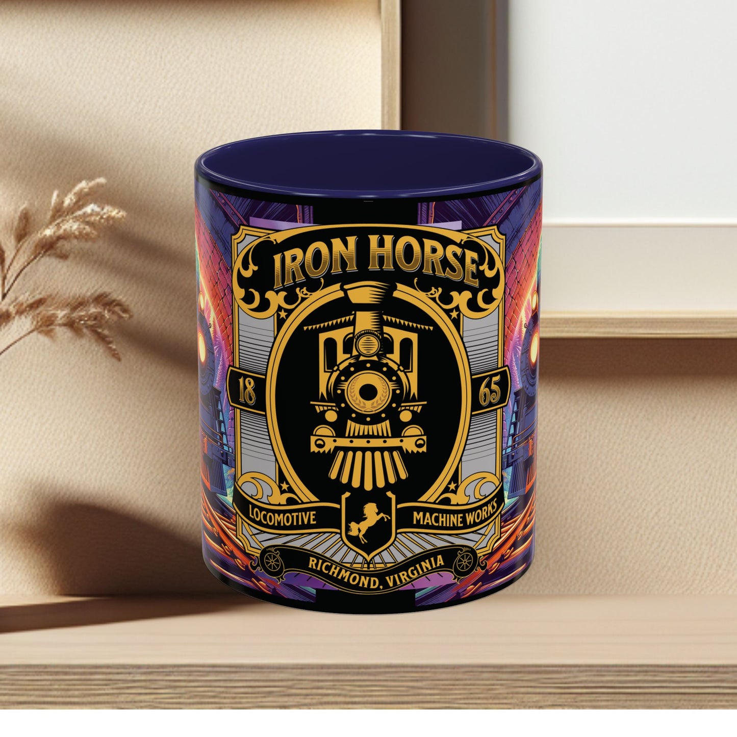 Mug- Steam Engine Iron Horse Accent Coffee Mug (11oz)