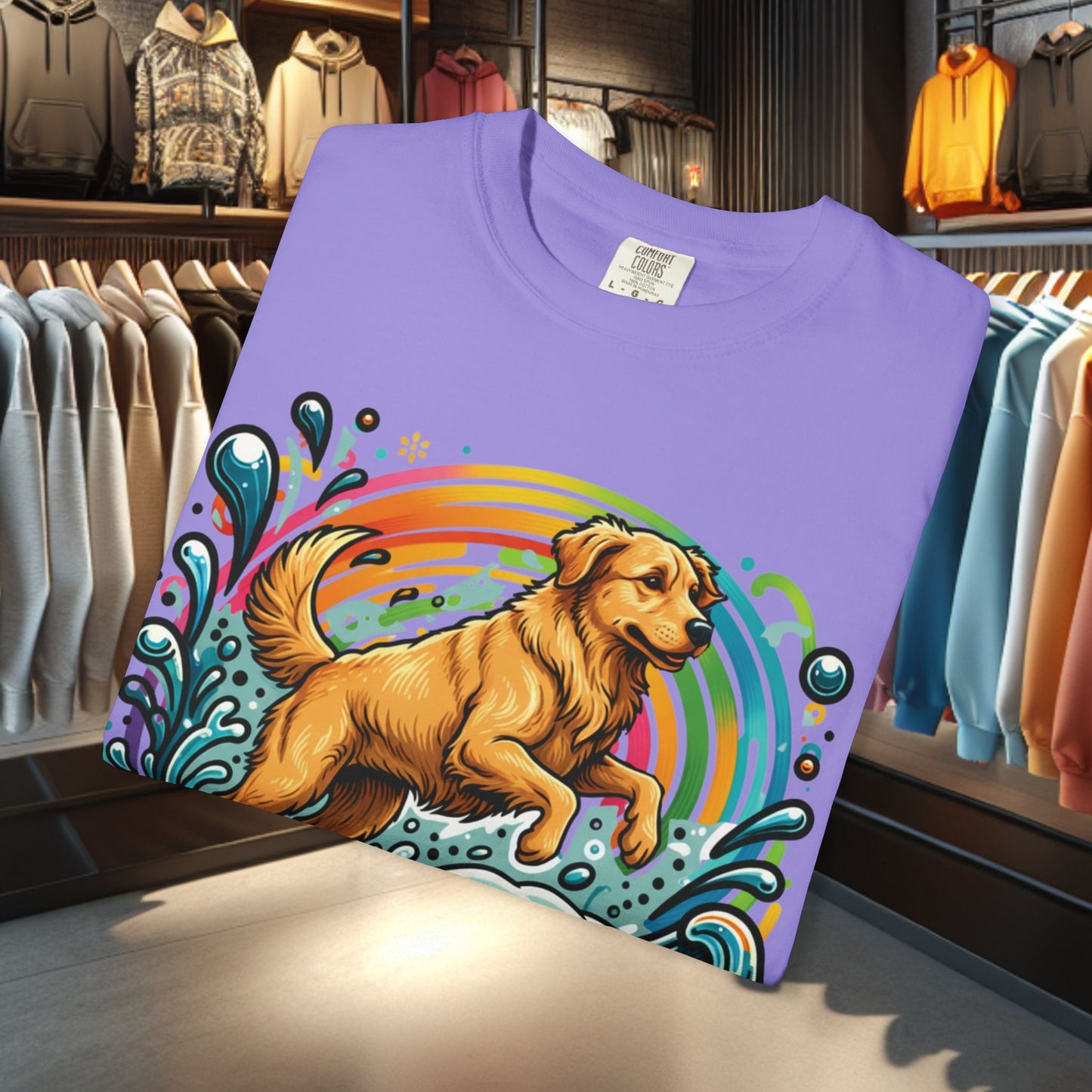 Golden Retriever in the water T-Shirt — Golden Retriever Graphic Tee