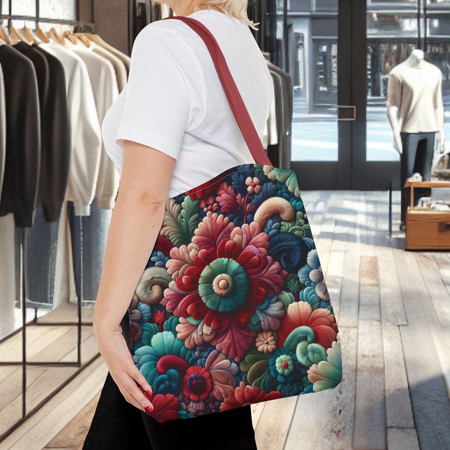 Beautiful Flower Tote Bag — Floral All-Over Print Tote