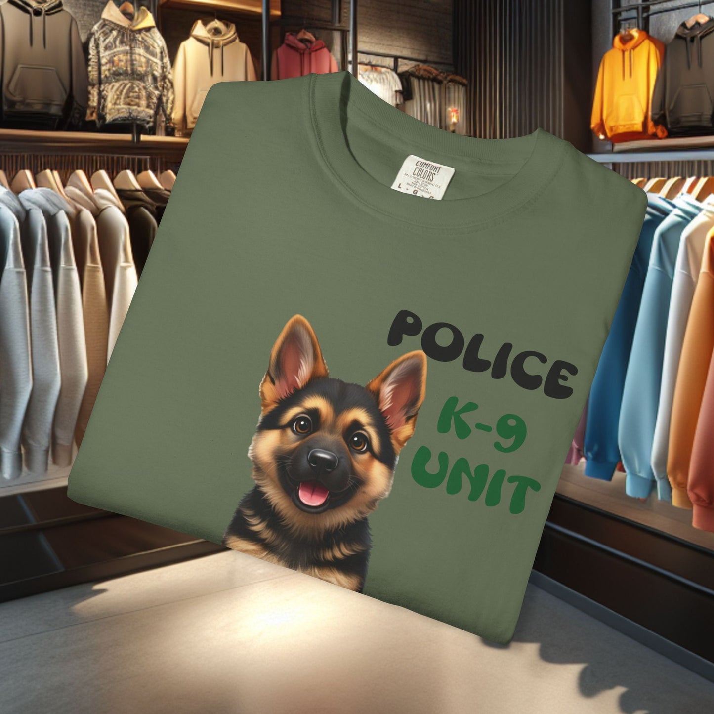 K-9 Training German Shepherd Puppy Tee — Garment-Dyed T-Shirt