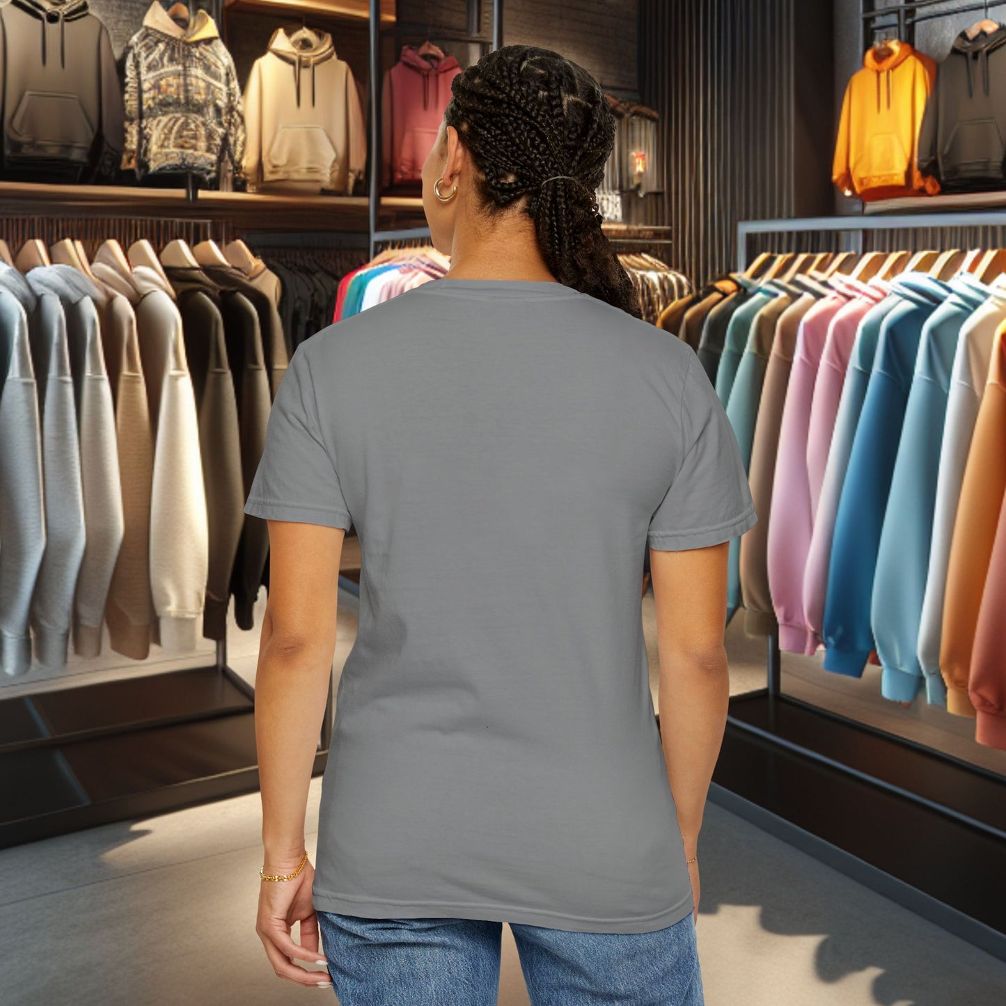 Groovy Orange Kitty Tee — "Pet Me" Dyed T-Shirt