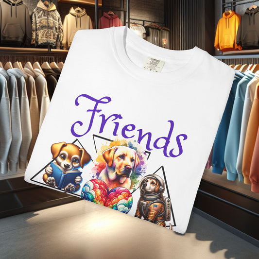 Dog Friends Unisex T-Shirt - Dog Lover's Gift, Cute Dogs