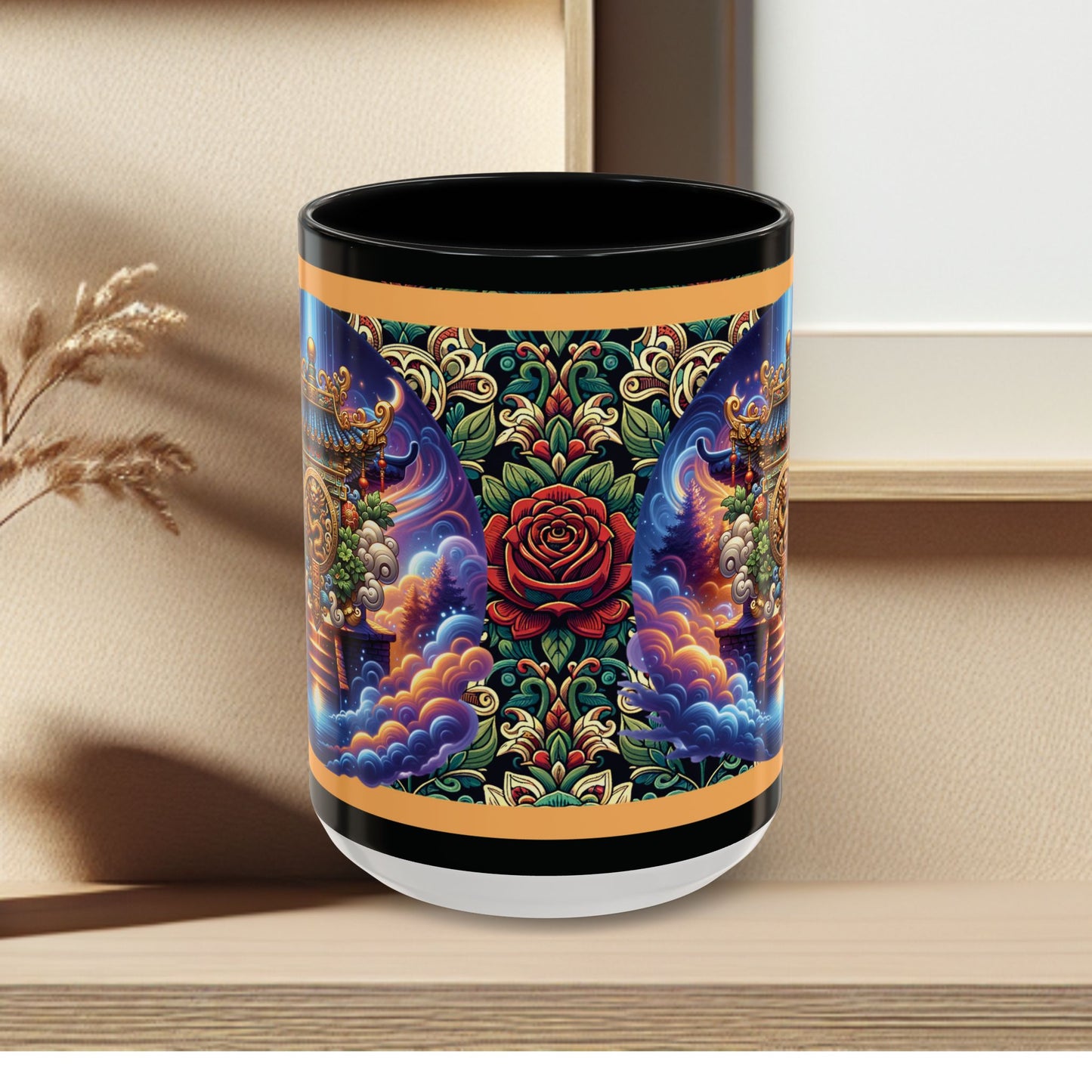 Mug Mystic Temple Rose Coffee Mug 11oz 15oz