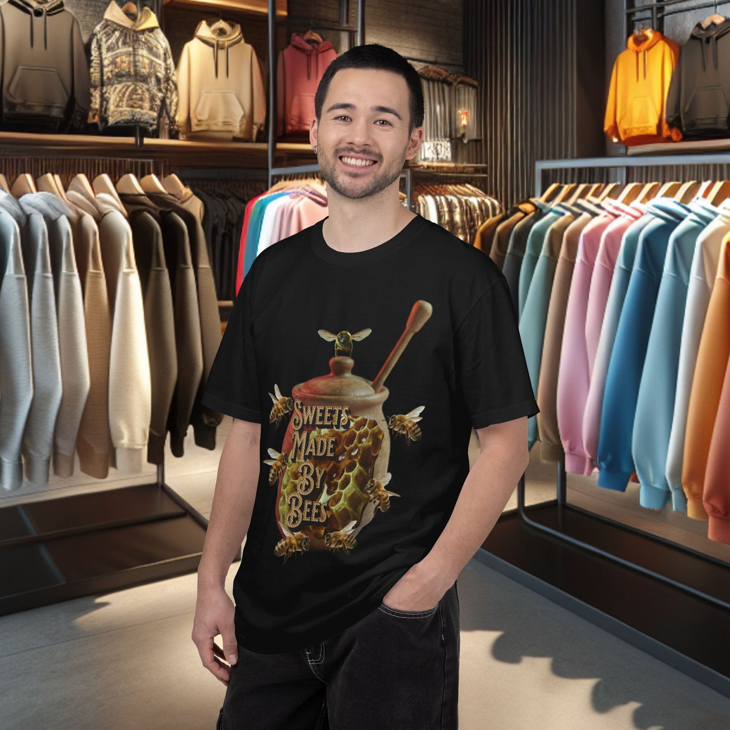 Honey Bees Graphic T-Shirt — “Sweets Made By Bees” / Oh Honey Honey Design