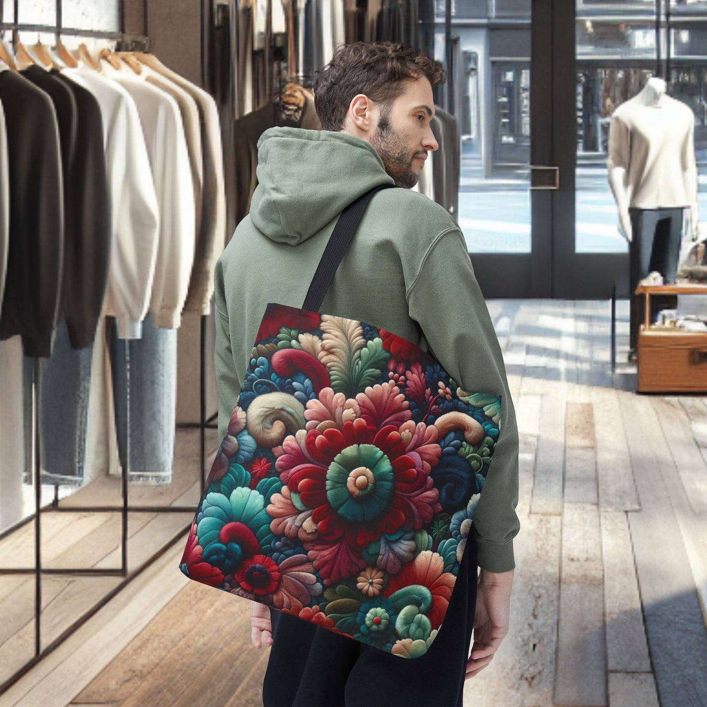 Beautiful Flower Tote Bag — Floral All-Over Print Tote