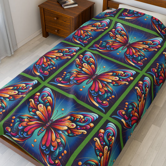 Butterfly Velveteen Plush Blanket