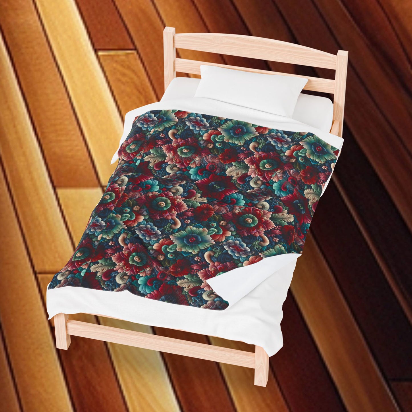 Beautiful Flower Velveteen Plush Blanket — Floral Throw Blanket