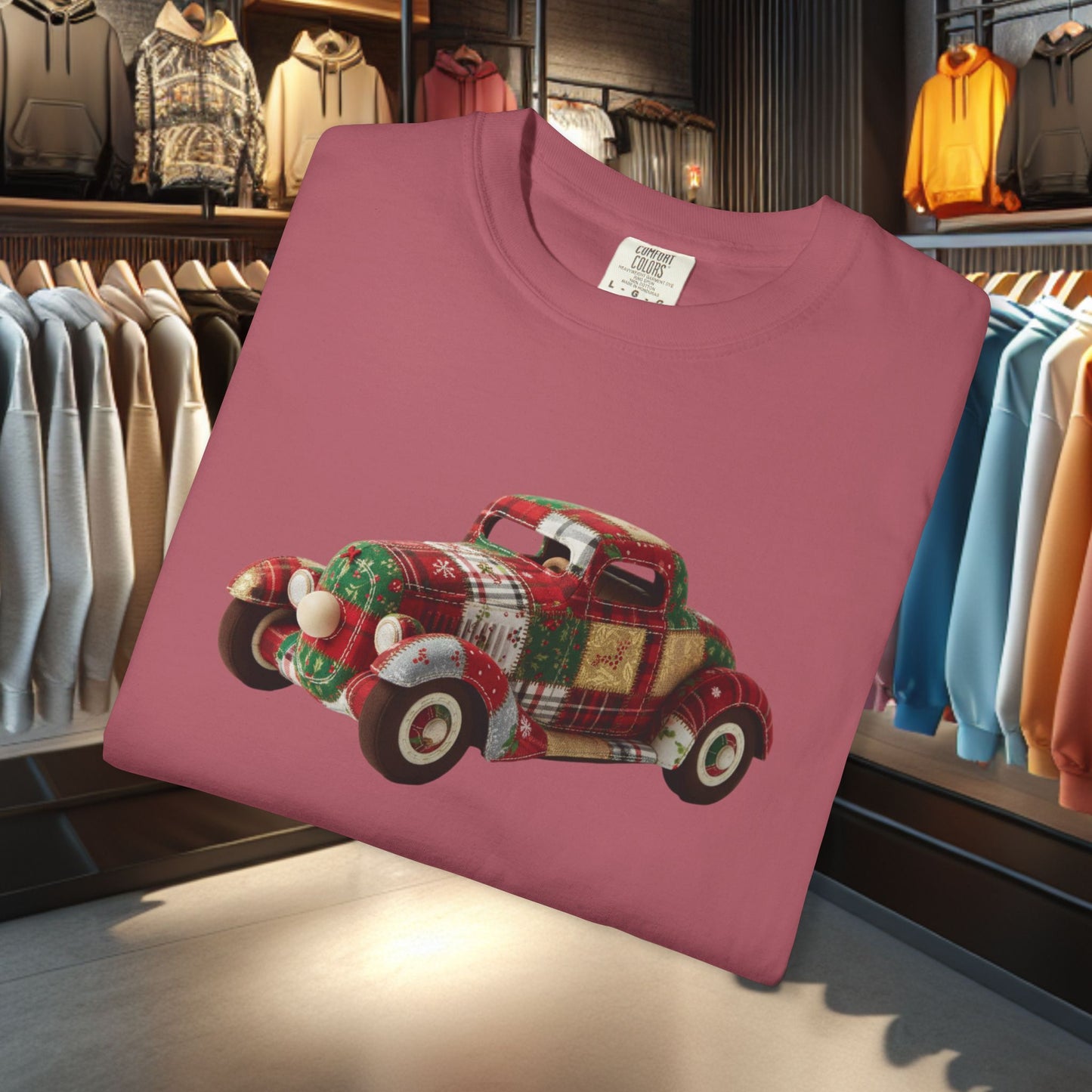 Patchwork Hot Rod T-Shirt — "pho" Patchwork Garment-Dyed