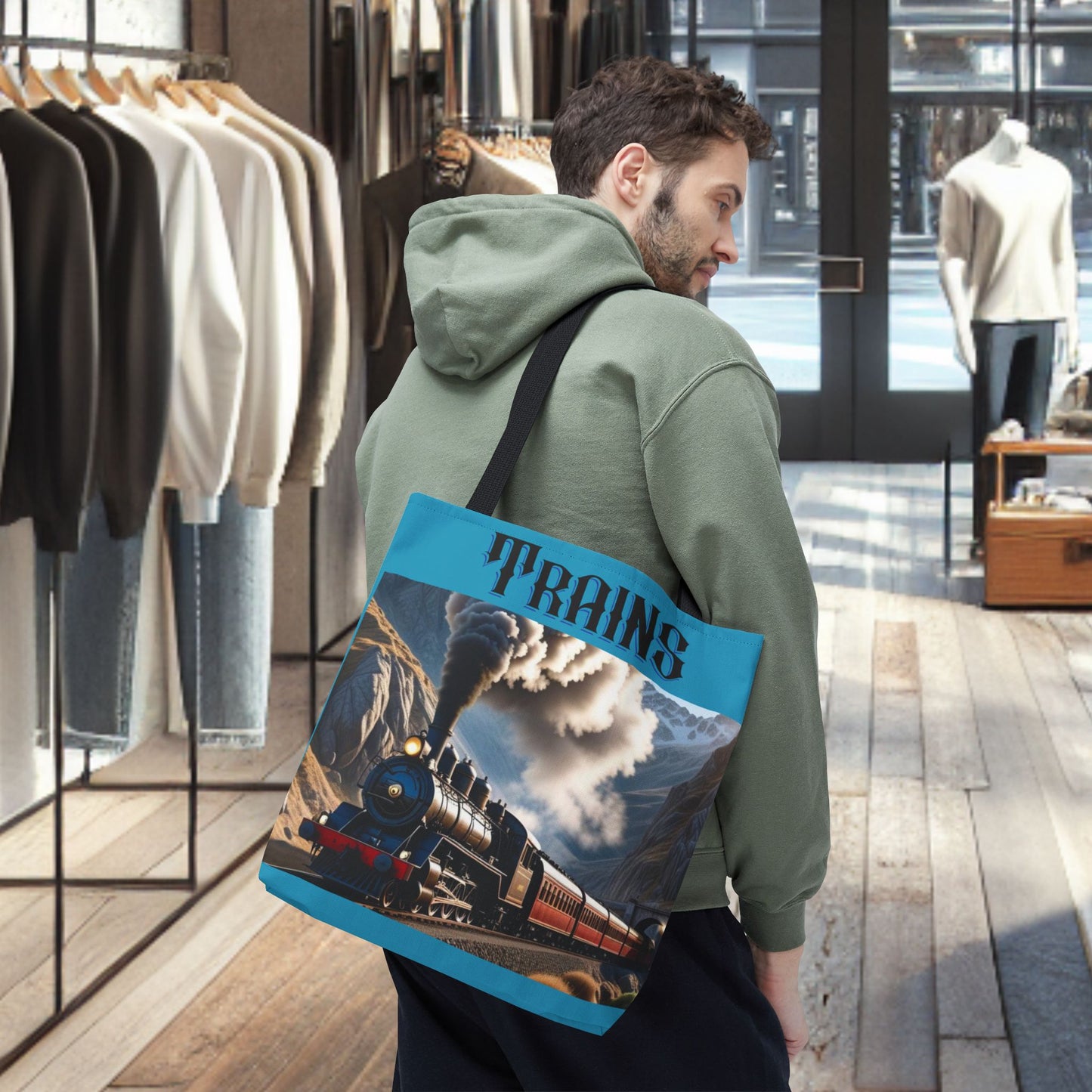 Tote Bag- Trains -Tote Bag (AOP)