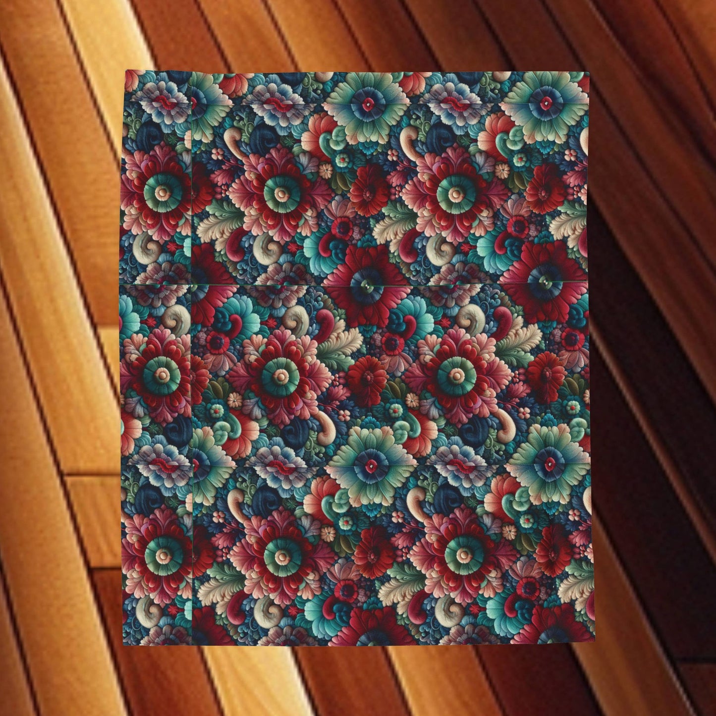 Beautiful Flower Velveteen Plush Blanket — Floral Throw Blanket